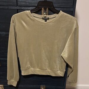Express Olive Crew Neck Top
